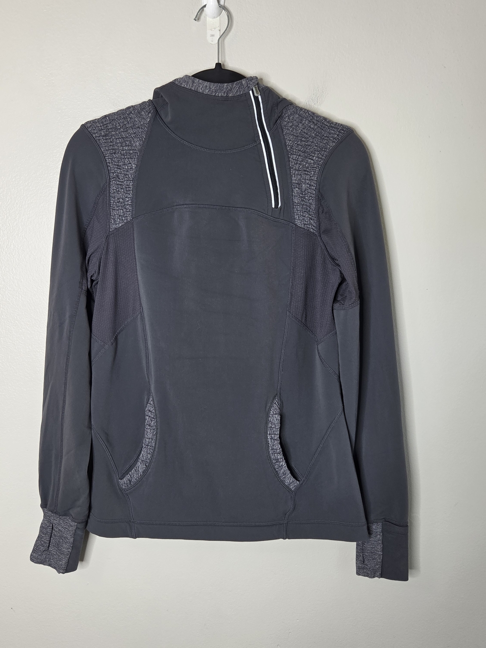 Lululemon Run For It Ponytail Hoody Gray Sweatshirt